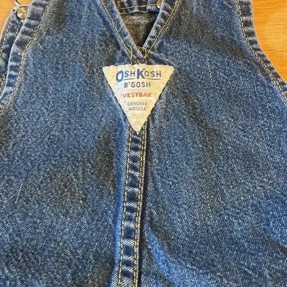 Original “Made in USA” Vintage OshKosh B’Gosh Cotton Denim Overalls, size 2T - Picture 9 of 11